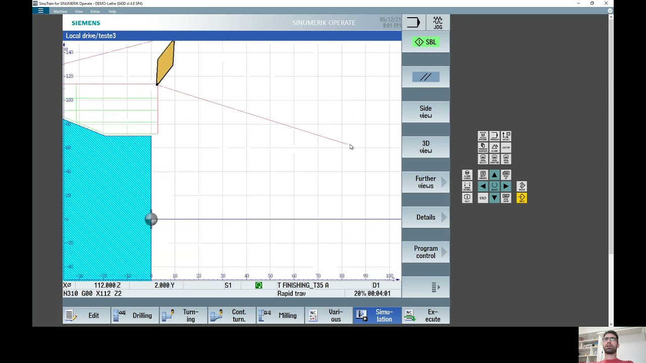 Torno CNC - Usinagem Interna e Acabamento com G42 e G41