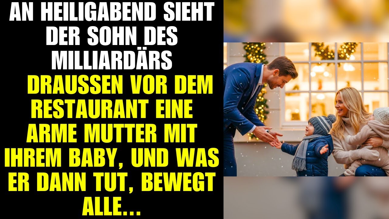 Heiligabend: Milliardärssohn sieht arme Mutter. Seine Tat rührt alle!