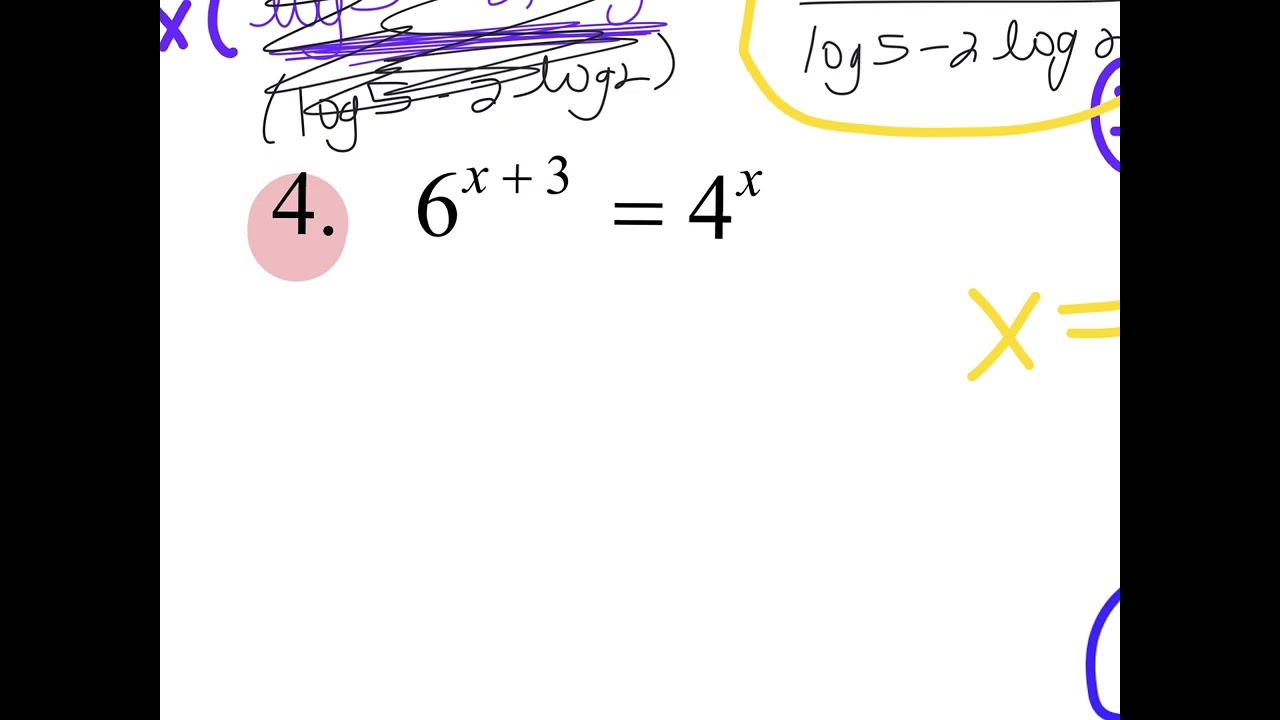02.03 Alg2H Solving exponentials with UNLIKE bases and test hints