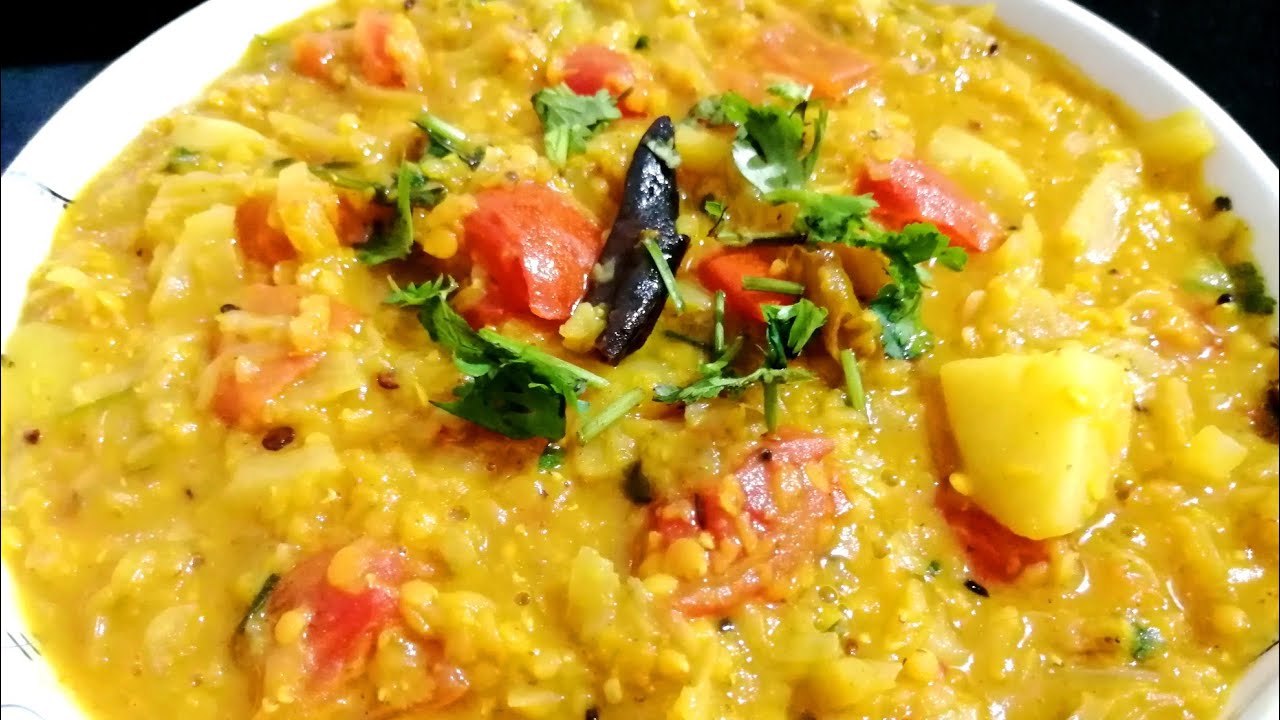 CABBAGE MASOOR DAL RECIPE | Cabbage Dal recipe | ବନ୍ଧାକୋବି ମସୁର ଡାଲି ତରକାରୀ | Healthy | Maa Rosei