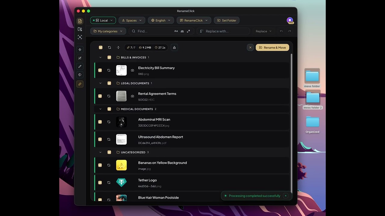 AI File Renamer & Organizer for Mac & Windows &mdash; RenameClick Demo