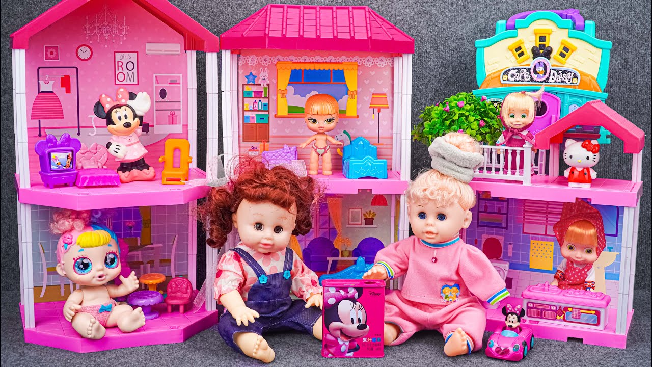 [🐰toy asmr🐰] Pink Princess Villa & Playground Funny Slider ASMR Satisfying with Unboxing No Talking