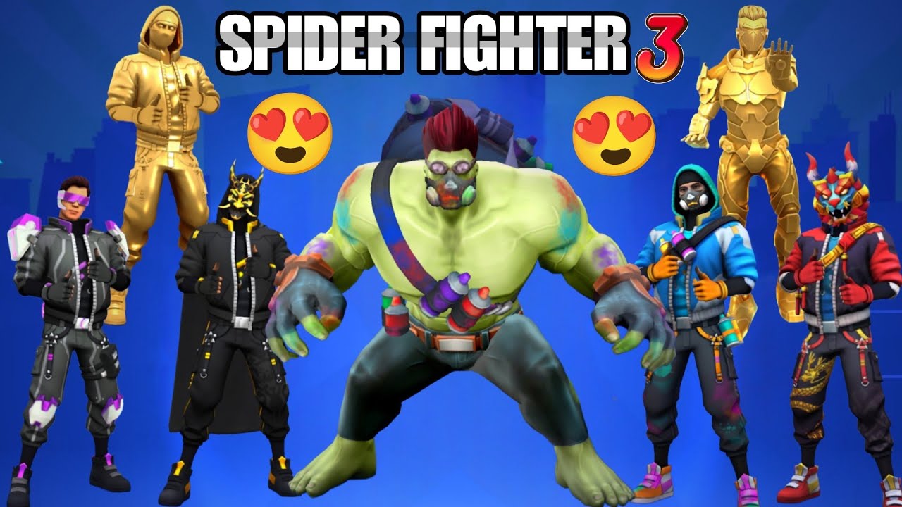 i UNLOCKED all Heroes Skins 🤩 in SPIDER FIGHTER 3 😱