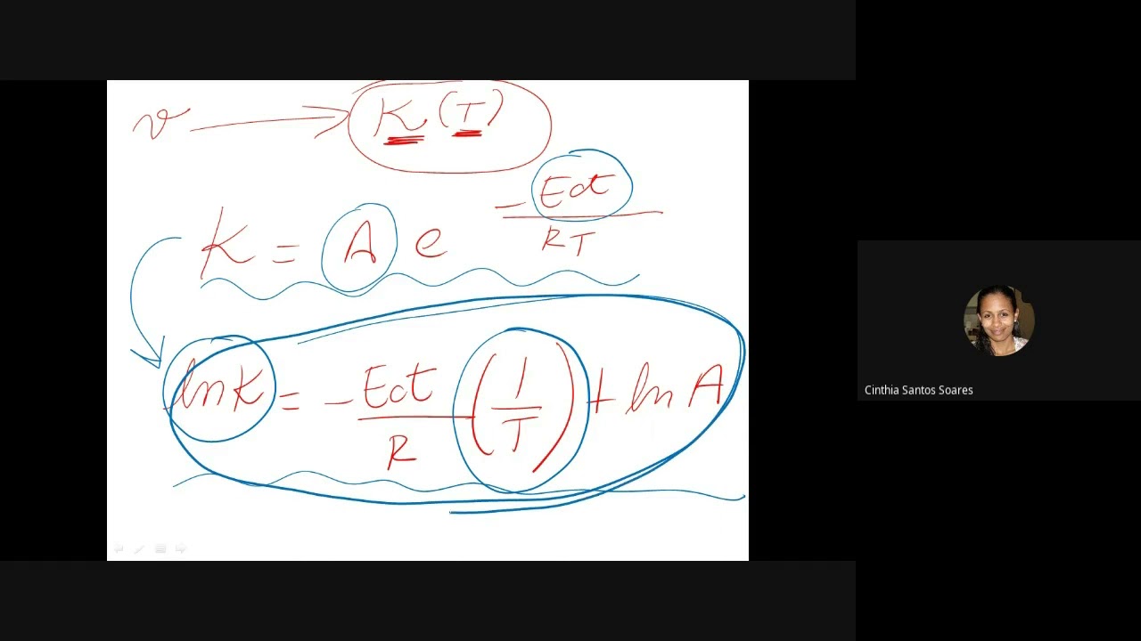 Físico-Química III - Gravação de aula - Equação de Arrhenius e Lei cinética de reação
