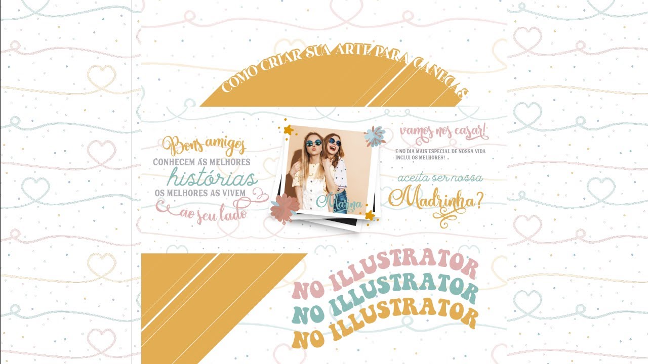 Como fazer arte para caneca no Illustrator (Ai)