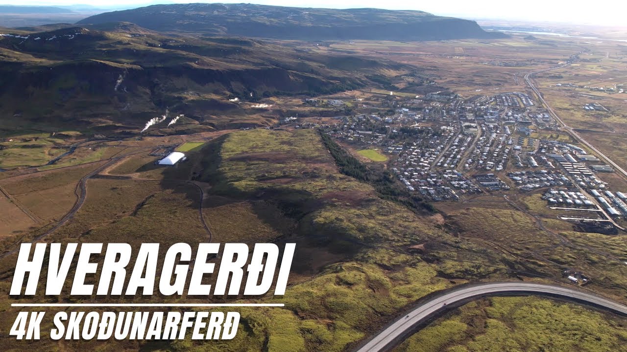 &Iacute;slenskur B&aelig;jarbragur - Dr&oacute;naflug yfir Hverager&eth;i og Gufudal / Vetur 2021