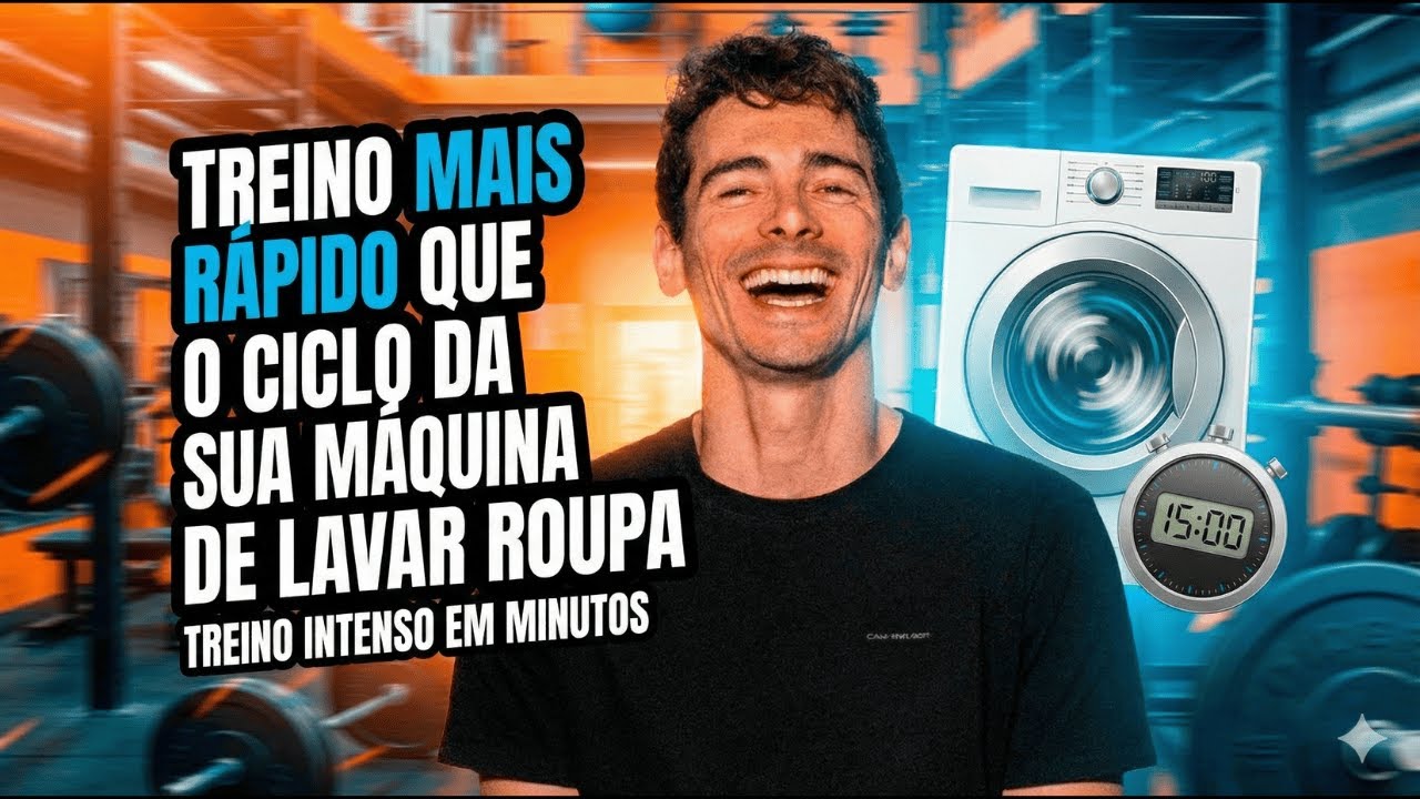 Treino mais rápido que o ciclo da sua máquina de lavar roupas!!