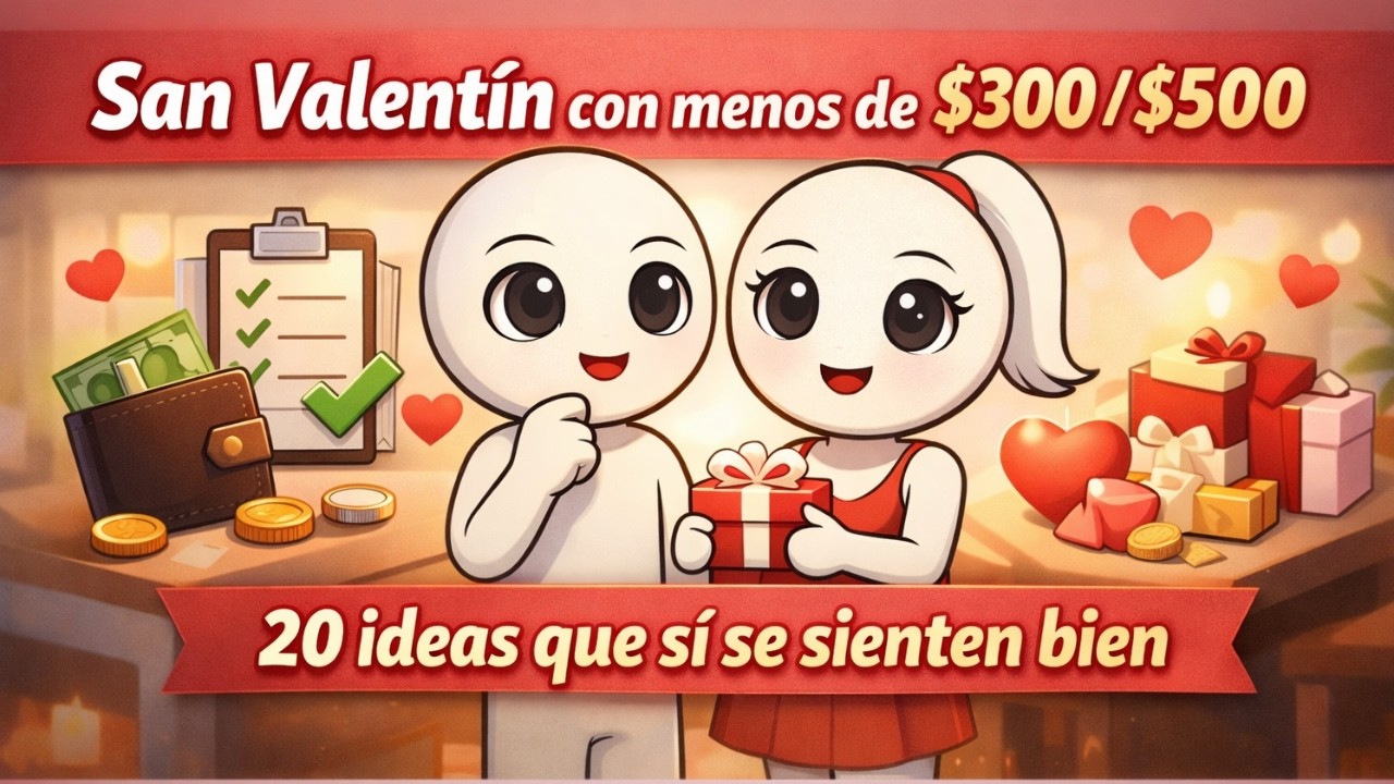 San Valentín con menos de $300 / $500: 20 ideas que sí se sienten bien