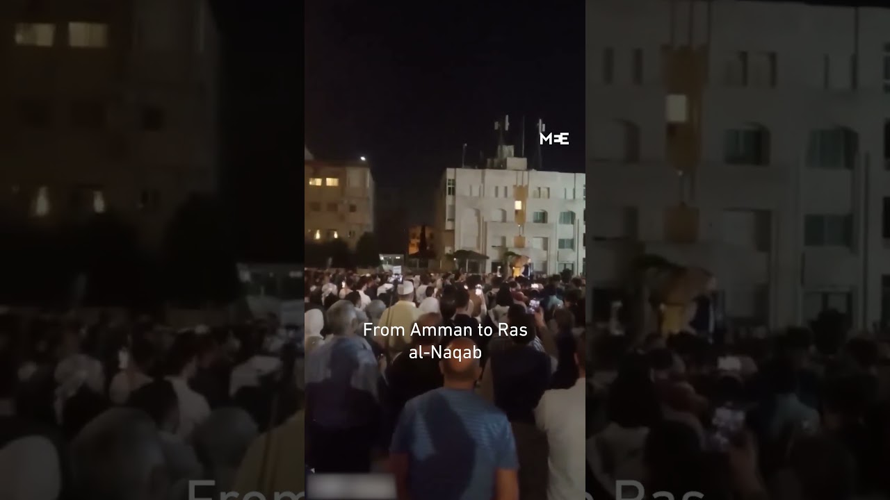 &lsquo;Resistance fighter, go forward, we&rsquo;re behind you until liberation&rsquo;: Amman protesters chant for Gaza