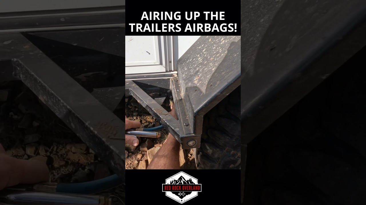Hiker Trailer  Extreme Off Road. Airbag suspension. Airing up the Airbag.