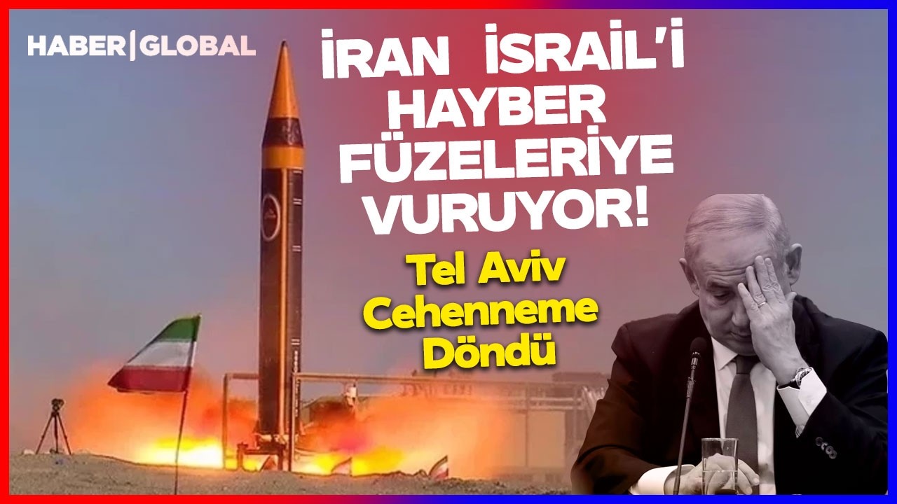 İRAN İSRAİL'İ HAYBER FÜZELERİYLE VURUYOR! Tel Aviv Cehenneme Döndü