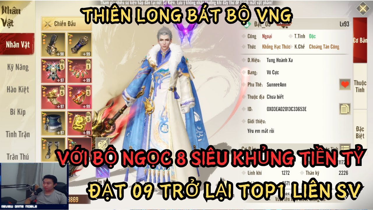 THIÊN LONG BÁT BỘ VNG: ĐẠT 09 TRỞ LẠI TOP1 LIÊN SV VỚI BỘ NGỌC 8 CỰC KHỦNG -KHÔNG CÓ ĐỐI THỦ VỀ NGỌC