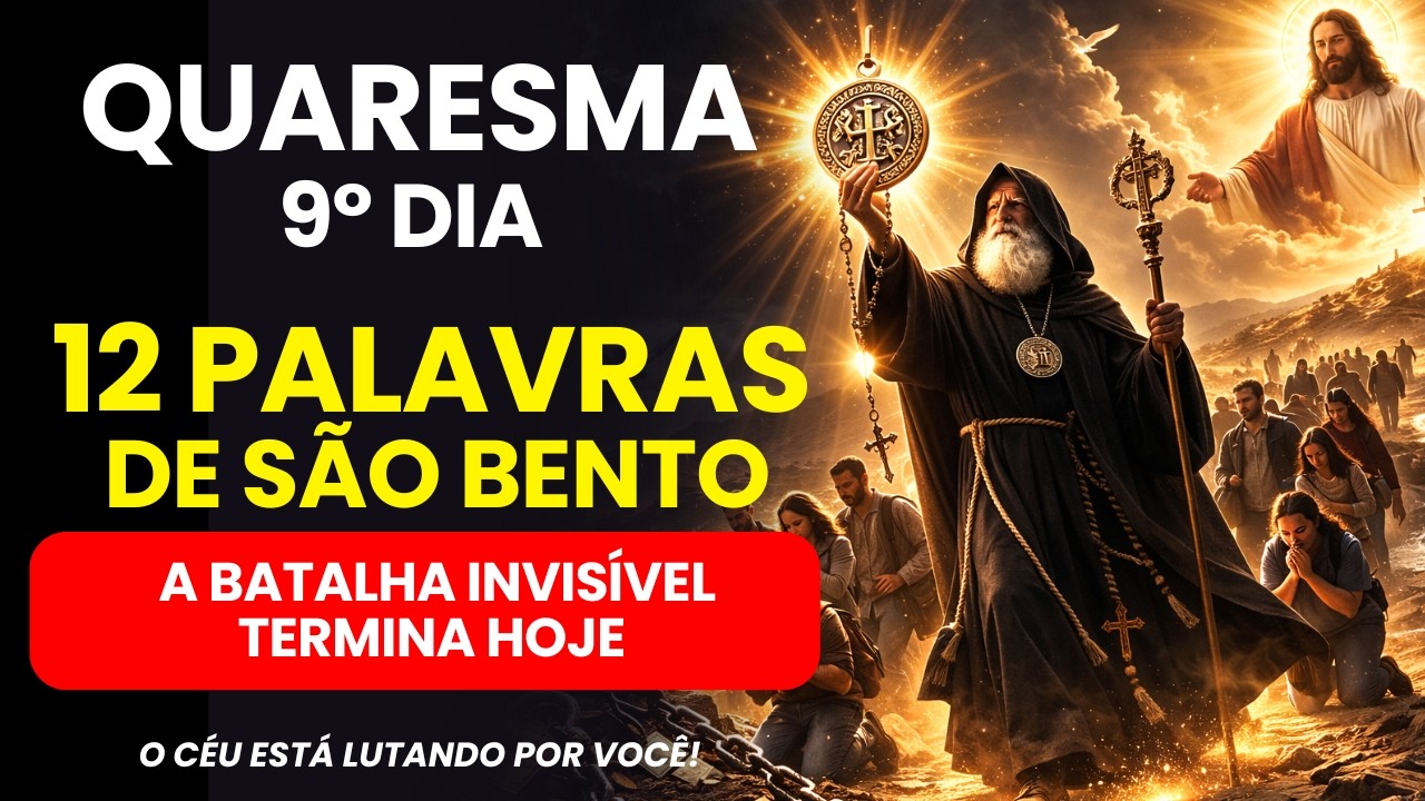 📿9º DIA DA QUARESMA | 12 PALAVRAS DO GRIMÓRIO DE SÃO BENTO – A BATALHA INVISÍVEL TERMINA HOJE