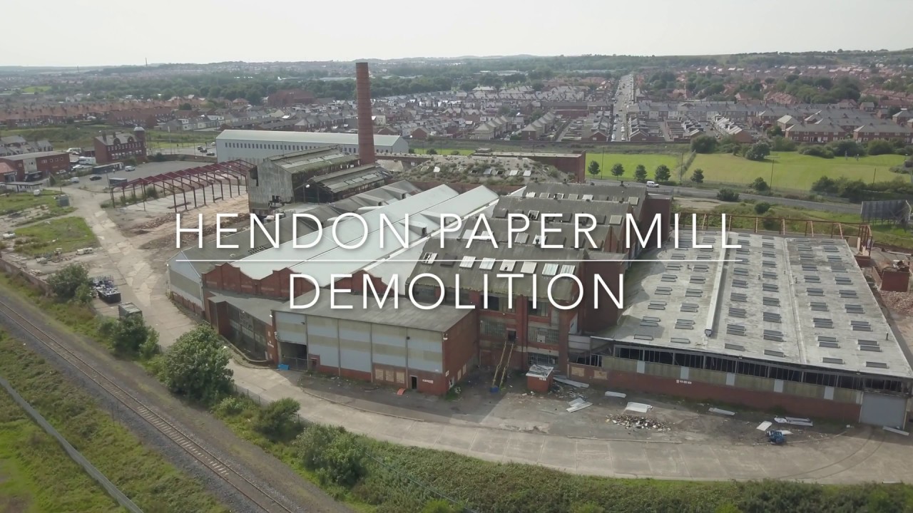 Hendon Paper Mill, Demolition. DJI Mavic Pro.