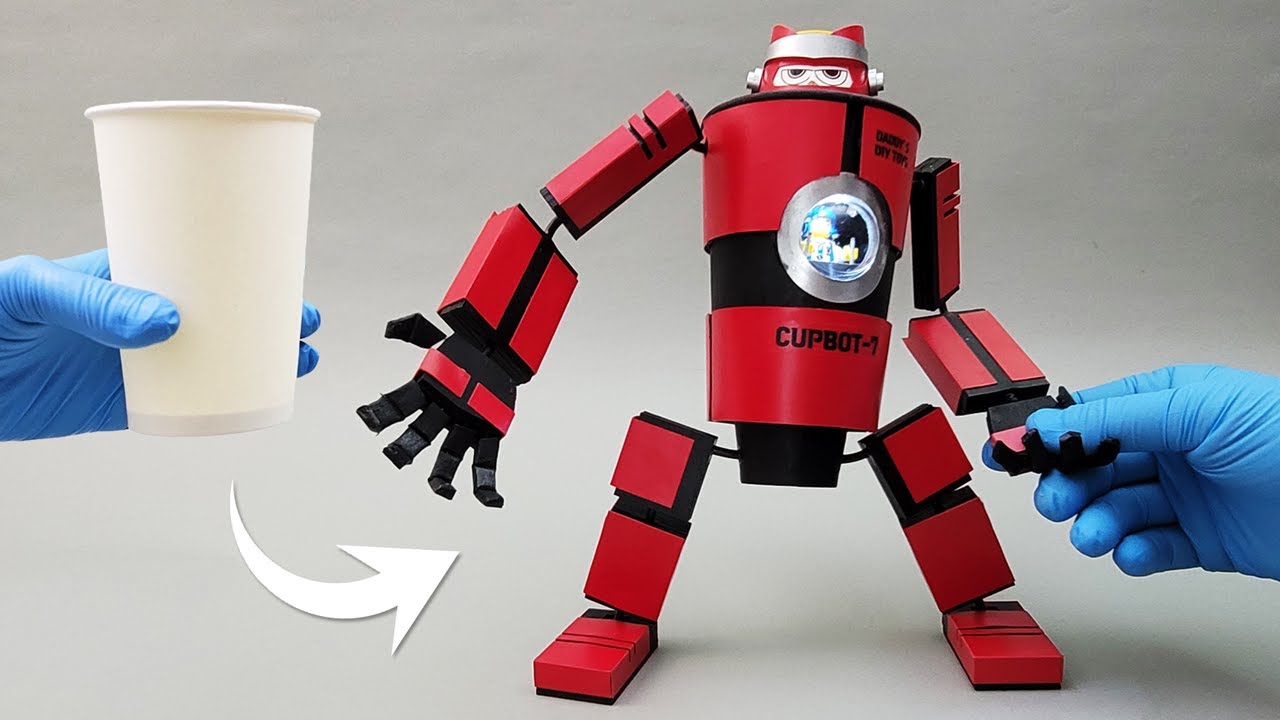 Cupbot Challenge! Making a Robot with Moving Joints from Paper Cups