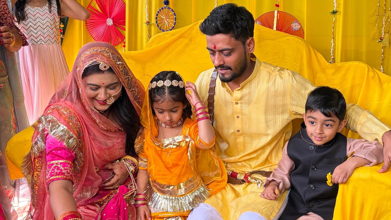 Bhai ka Haldi Function🎉..Rajputi Wedding Haldi Rasm | Rituals | Nitu Rajawat #vlog 