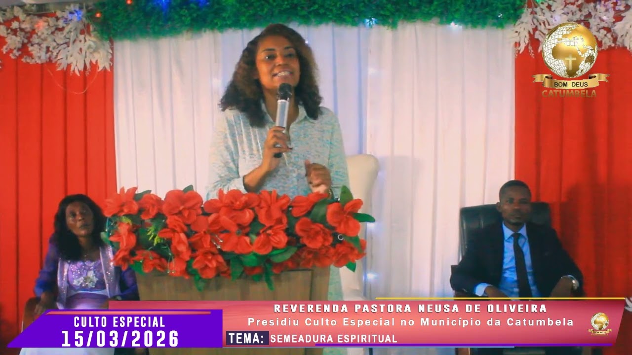 REVERENDA PASTORA NEUSA DE OLIVEIRA, PRESIDE CULTO ESPECIAL NA SEDE MUNICIPAL DA CATUMBELA 