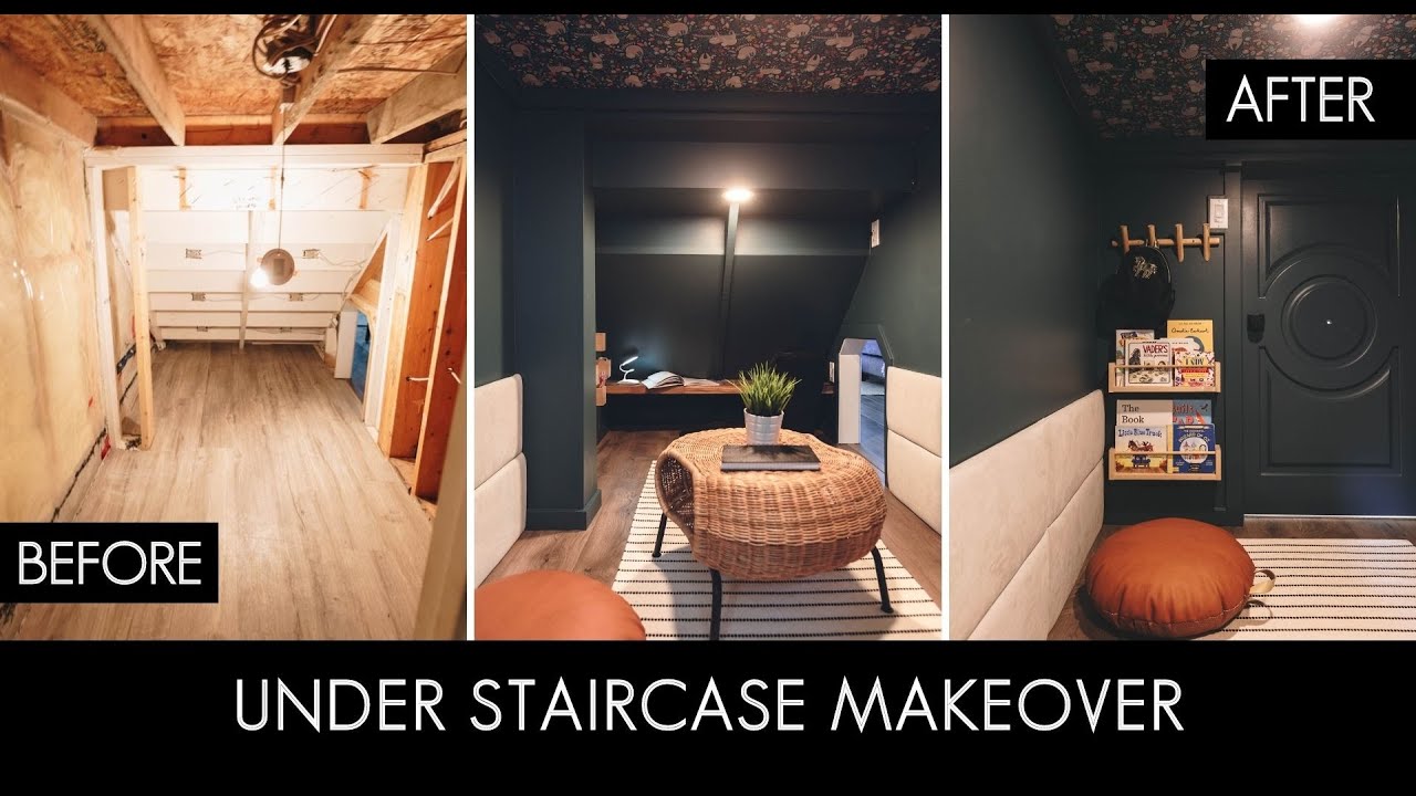 UNDER STAIRCASE MAKEOVER | Our tiny playroom under the stairs!