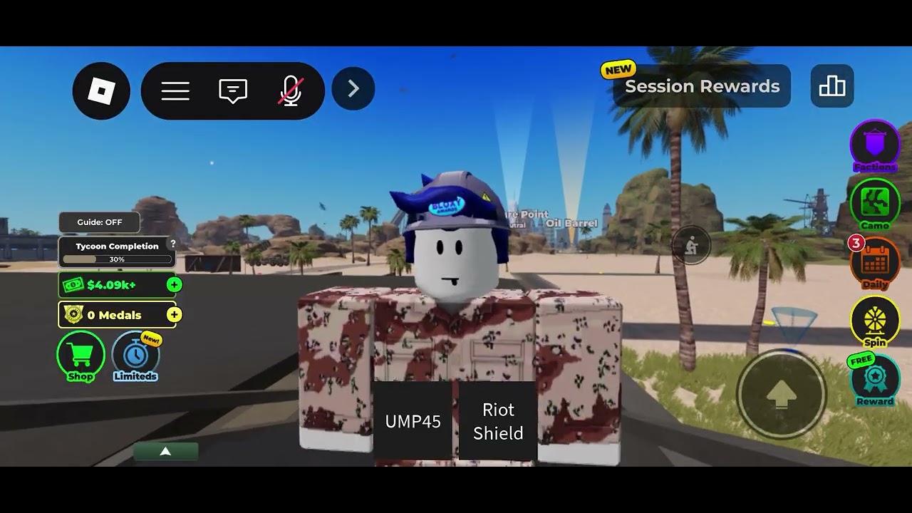 First time playing war tycoon in Roblox 