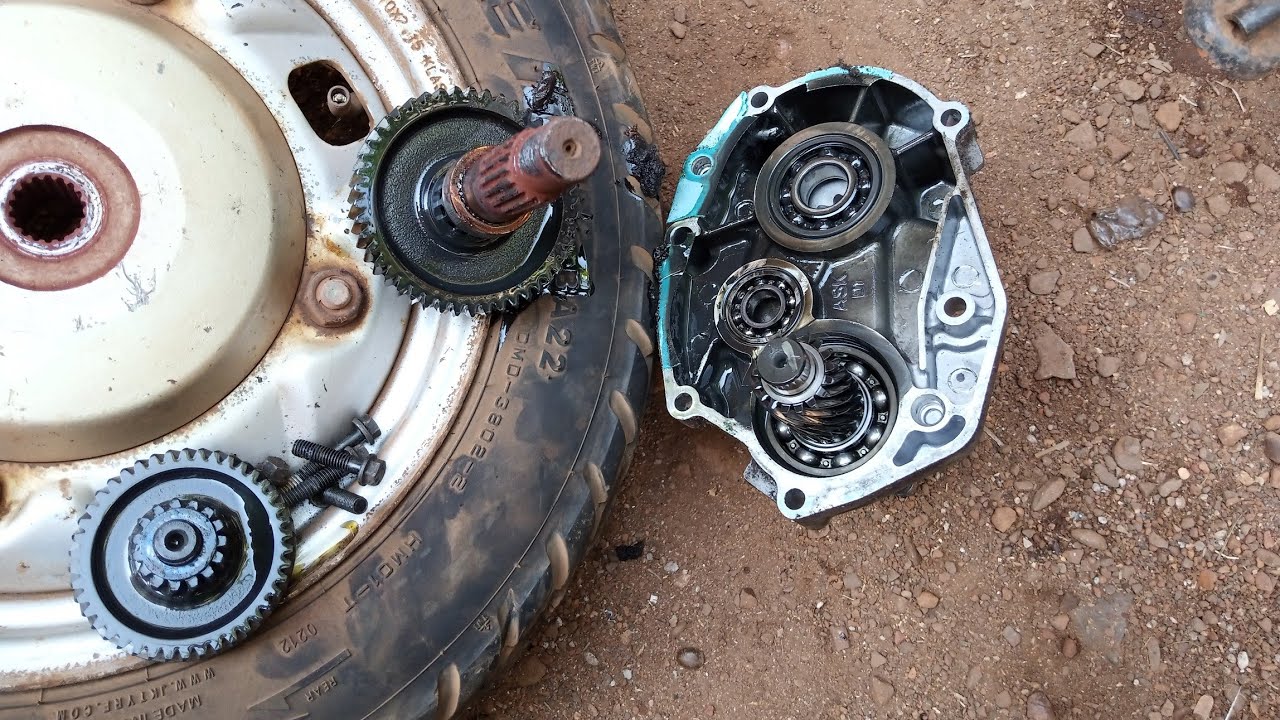 Suzuki Access 125 Scooter🛵Gearbox Bearing Replacement|| Rear Tyre Cross Problem Solved || #gear