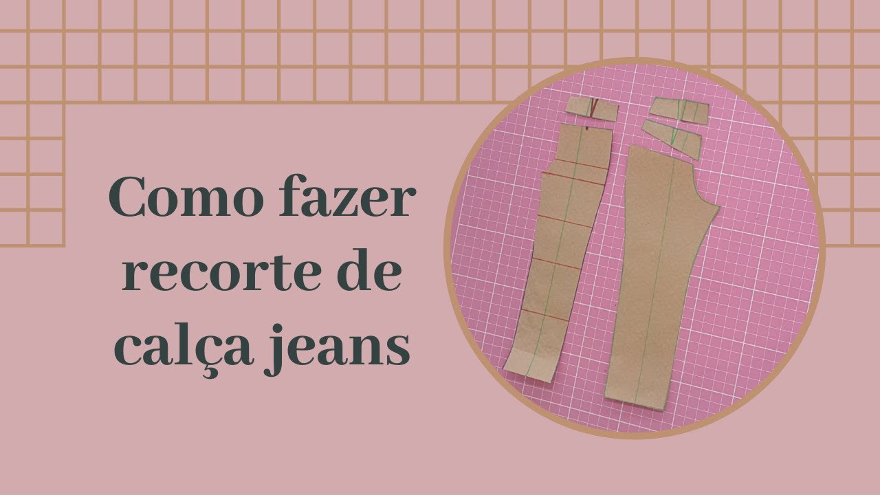 Como colocar cós na modelagem e fazer recorte de calça jeans