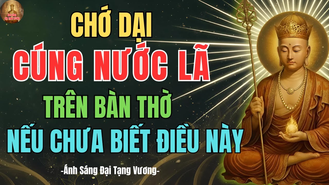 Địa Tạng Vương Dạy: Chớ Dại Cúng Nước Lã Trên Bàn Thờ Khi Chưa Biết ĐIỀU NÀY, Kẻo Tổ Tiên Trách Phạt