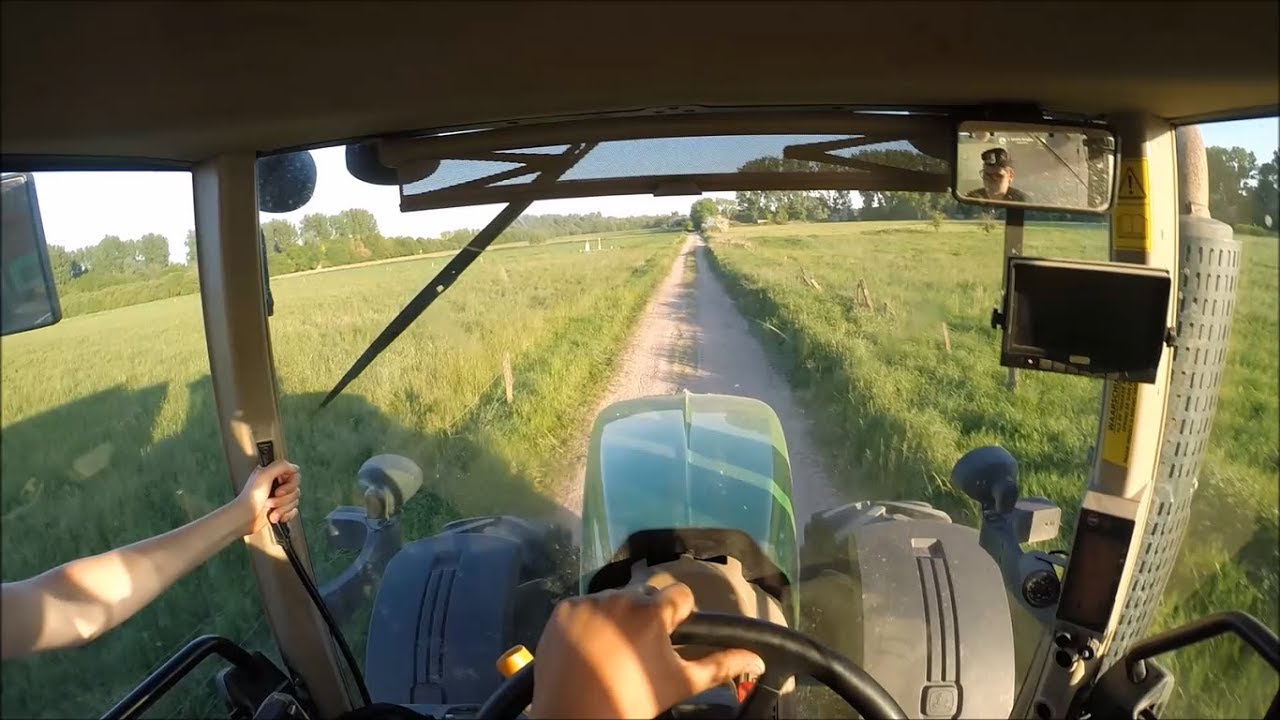 Häckselgut fahren/ Cabview/ John Deere 7830 + Strautmann Giga Trailer 2246