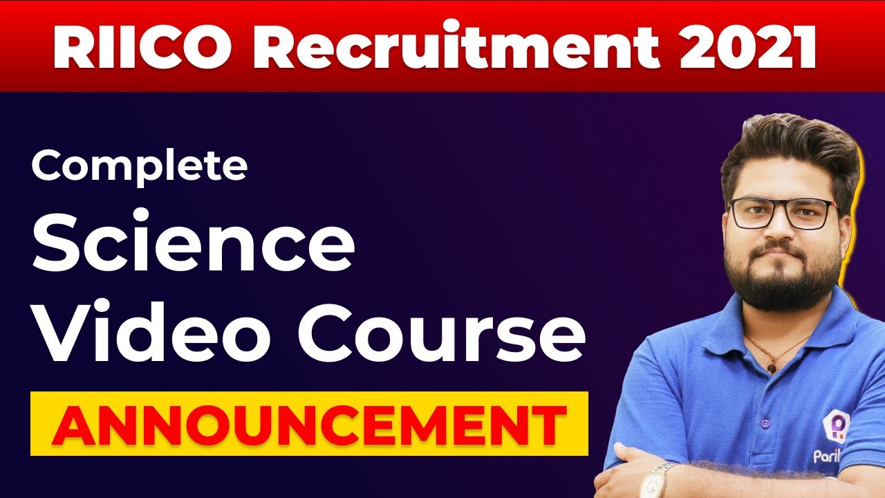 RIICO Vacancy 2021 | Science Complete Course Announcement | RIICO Recruitment 2021 | Raj RIICO 2021