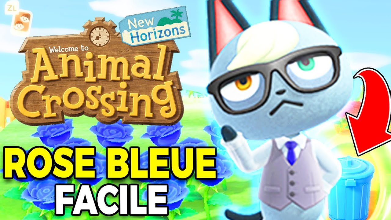 ✔ ROSE BLEUE (100% ACNH Tuto - no Glitch DUPLICATION💡) Animal Crossing New Horizons Fleur Hybride FR