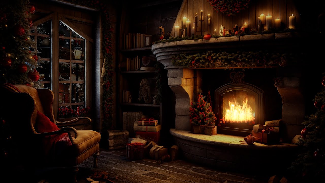 Voyage au pays des rêves | Surmontez l'insomnie avec une ambiance tranquille de cheminée de Noël