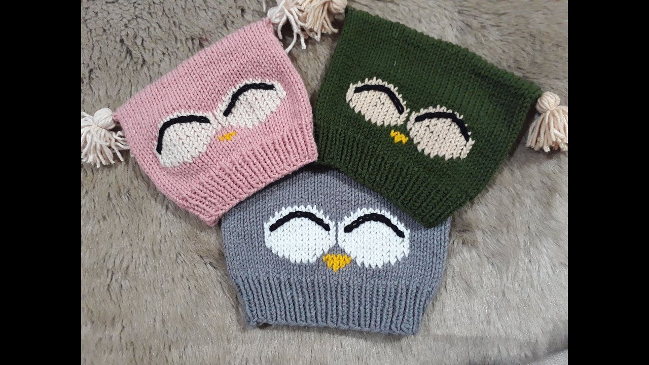 PHẦN 1 - Cách Đan Mũ Len Con Cú Cực Kì Dễ Thương /  PART 1 - How To Knit Owl Hat So Cute.