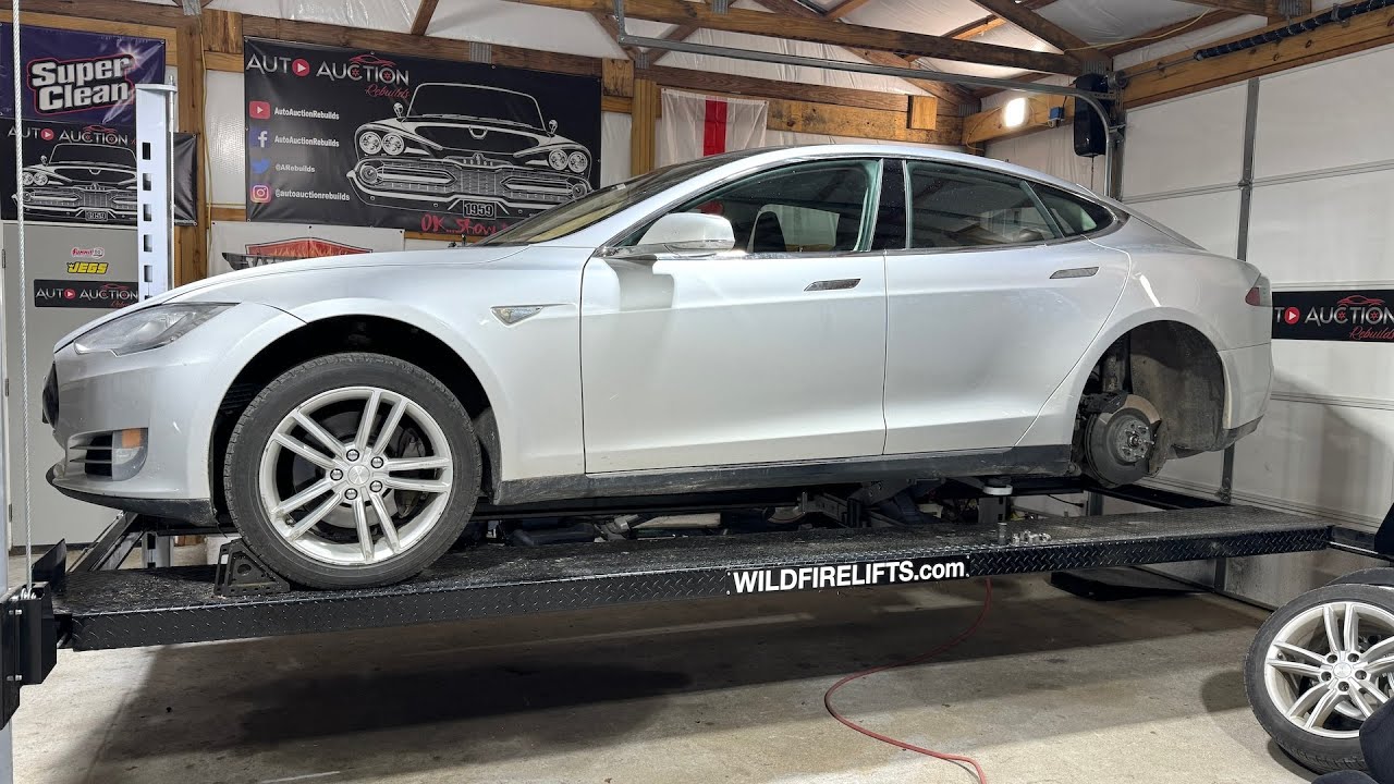 I Jerry-rigged my Tesla Model S Heater and it WORKS! Major Suspension Damage!