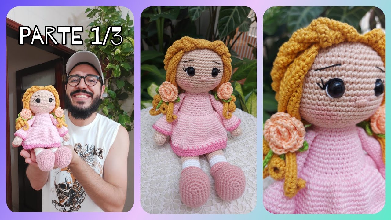 Boneca Amigurumi Passo a Passo - Maria A Boneca ( Parte 1/3 )