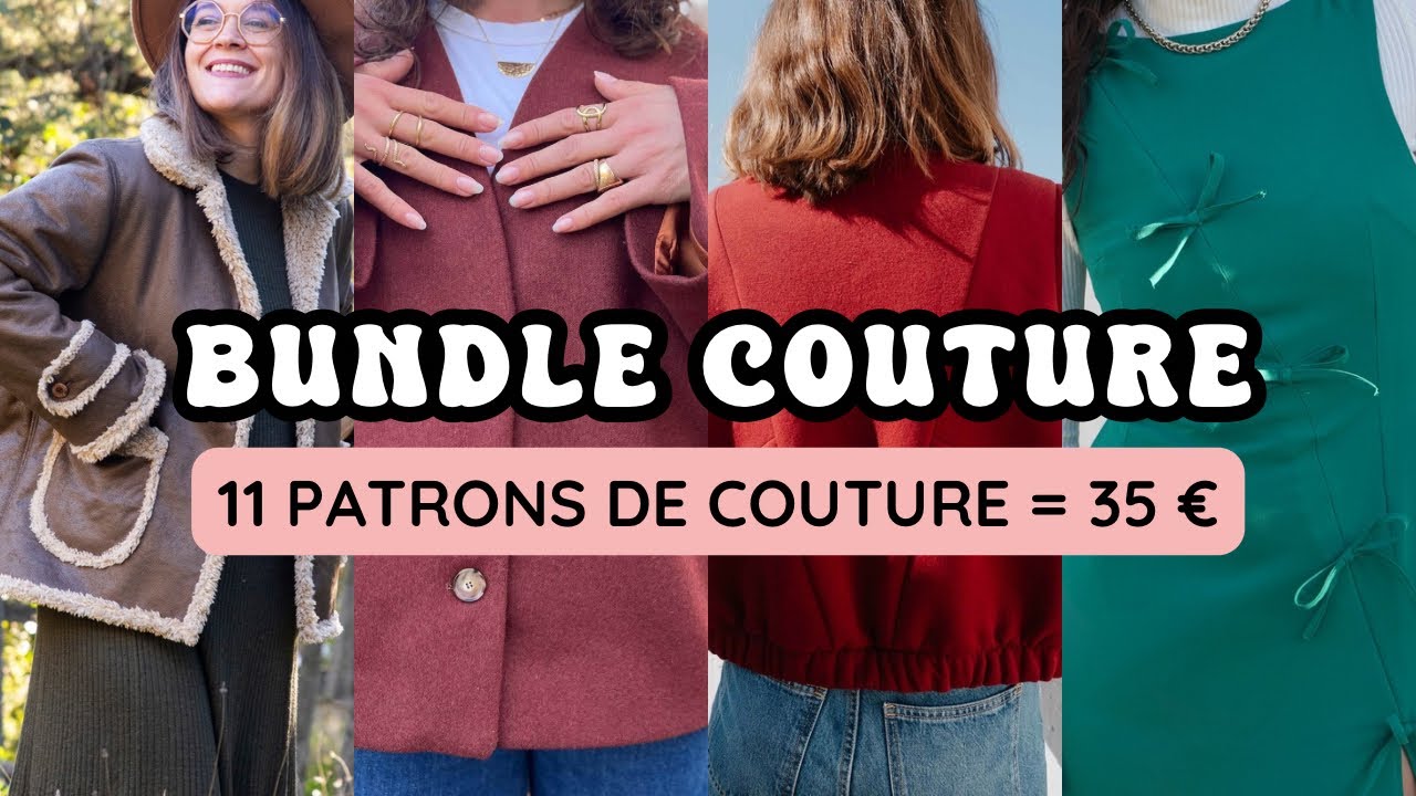 11 patrons de couture femme réunis en 1 pack bundle jusqu’au 15 décembre minuit ! 🤩
