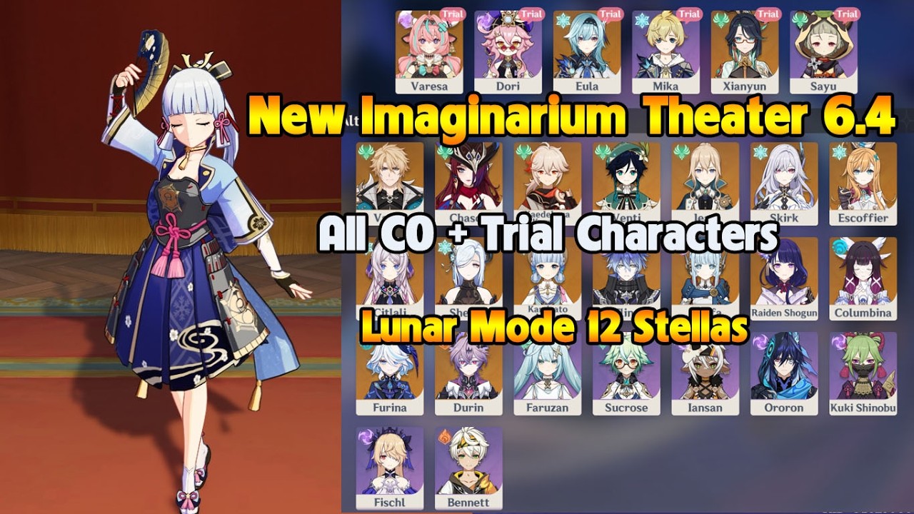 NEW IMAGINARIUM THEATER 6.4 LUNAR MODE 12 STELLAS | All C0 And Trial Characters Except C2 Chasca