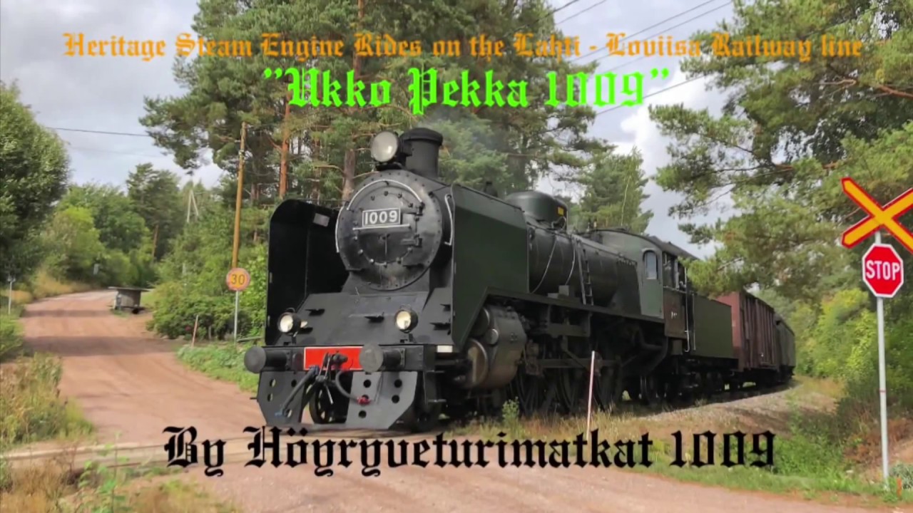 ”Höyryveturimatkat 1009” rides on the Lahti - Loviisa railway line.