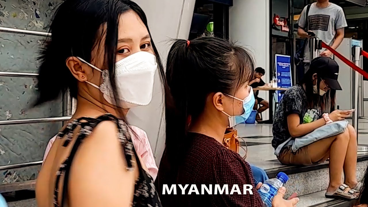 Myanmar Street Walking Tour In The Yangon Of Burma