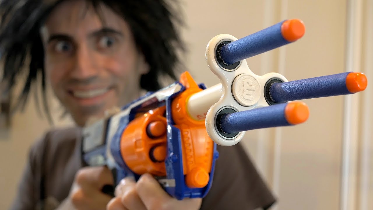 NERF WAR: FIDGET SPINNER TOY!
