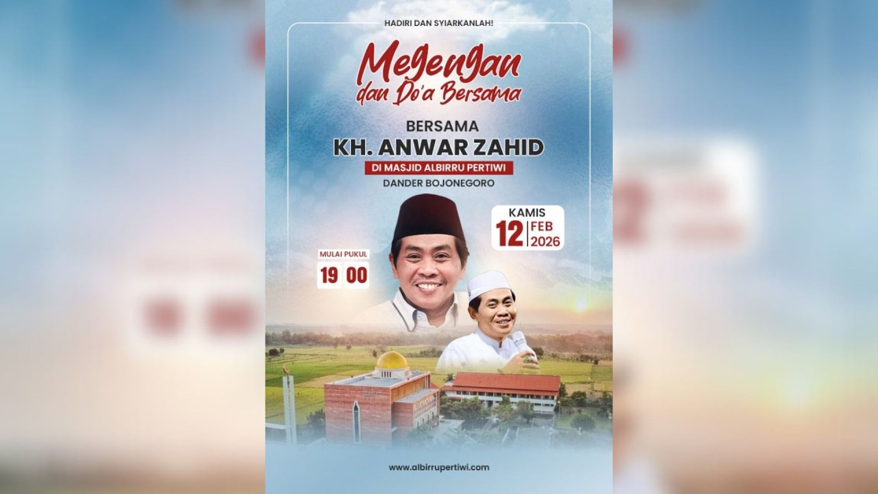 MEGENGAN DAN DO'A BERSAMA DI MASJID AL-BIRRU PERTIWI DANDER BERSAMA KH. ANWAR ZAHID