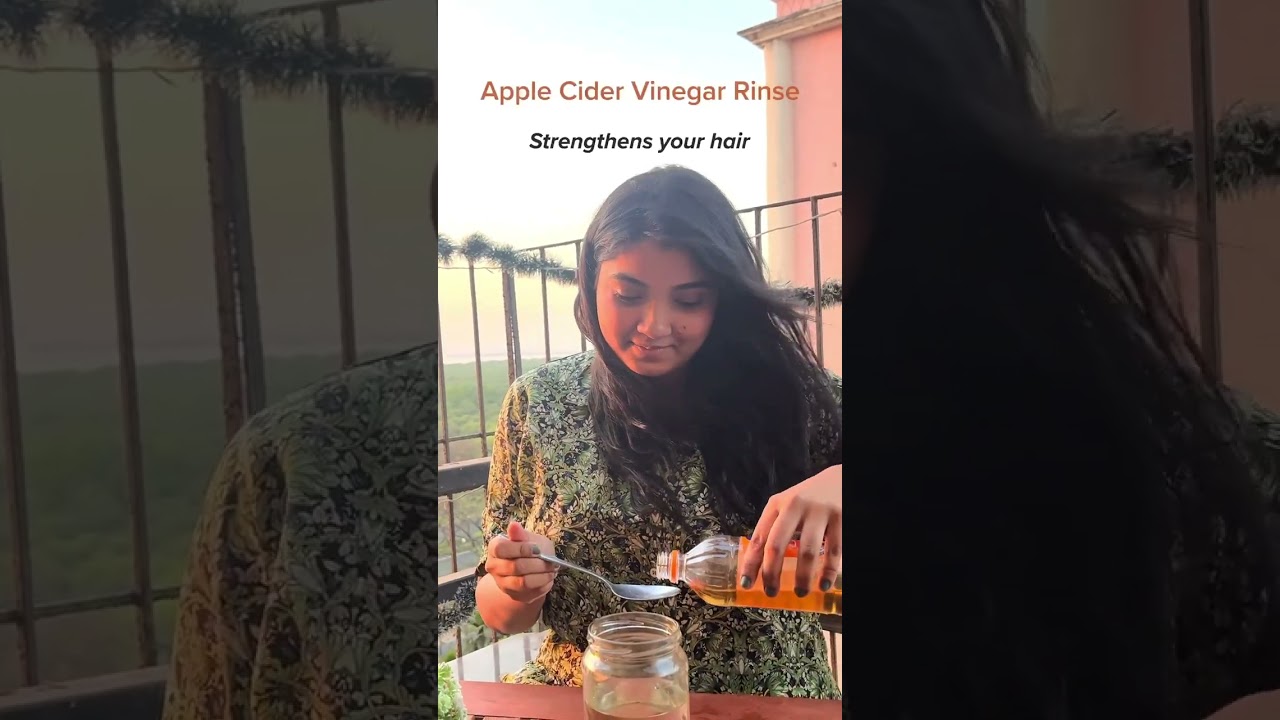 Unlock the secret to gorgeous locks with this magical apple cider vinegar rinse! 🥰✨