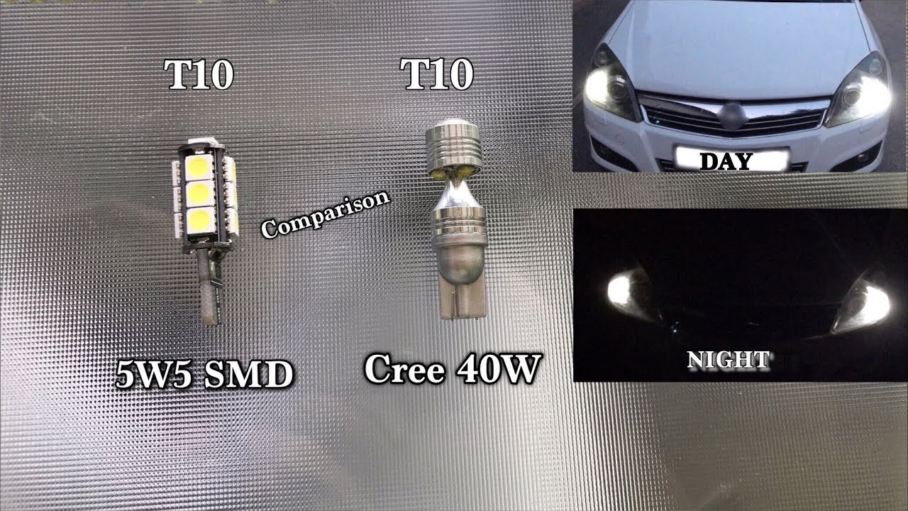 T10 5W5 Led vs T10 Cree Led Comparison