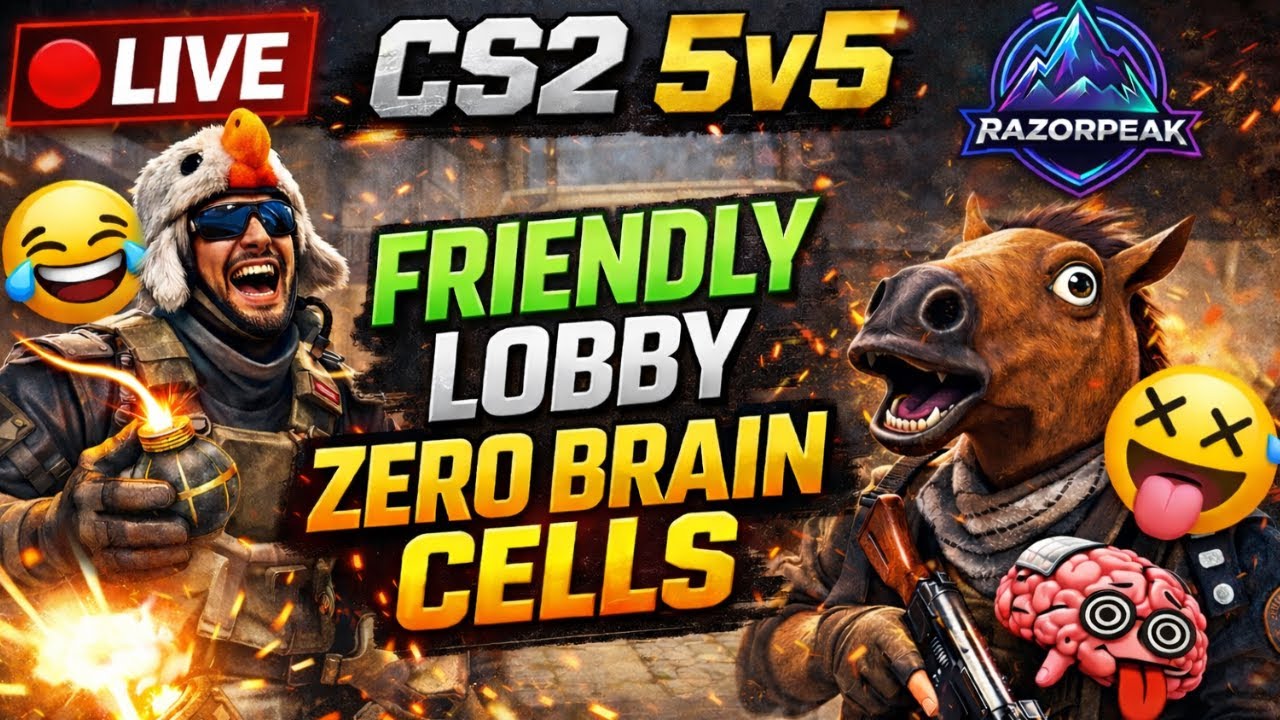 🔴 LIVE CS2 Premier Grind  – Friendly Lobby, Zero Brain Cells #CS2 #FriendlyPUG