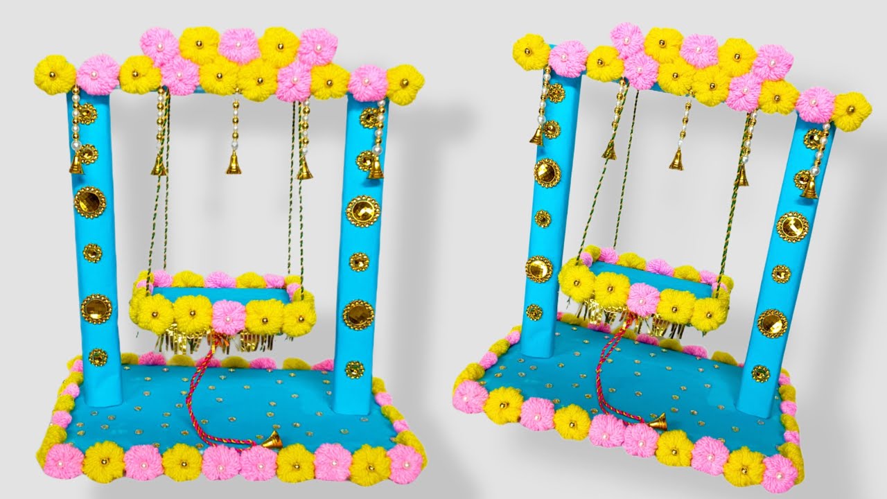 How To Make Jhula For Laddu Gopal | DIY Krishna Jhula | DIY Swing | Craft Fraft