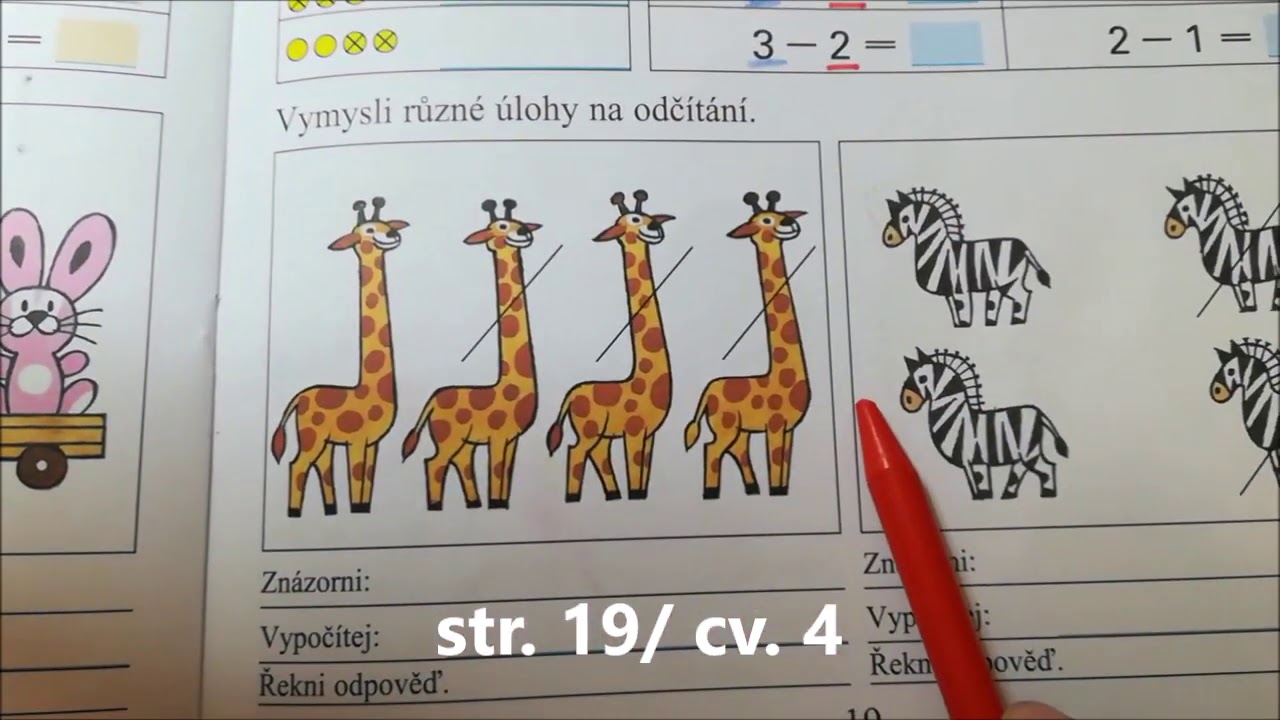 1  třída, Matematika, str. 19/  cv. 2, 3, 4