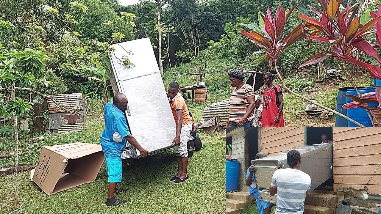 MAN WHO LOST LEGS IN 1984 WIFE RECEIVES FRIDGE FOR THE FAMILY