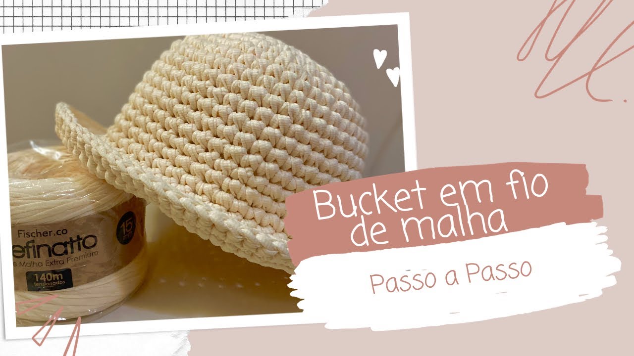 CHAPÉU de crochê com Fio de Malha