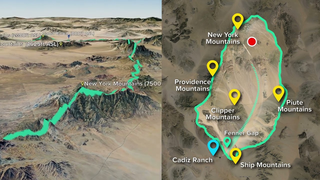 Aerial Tour of Cadiz, California
