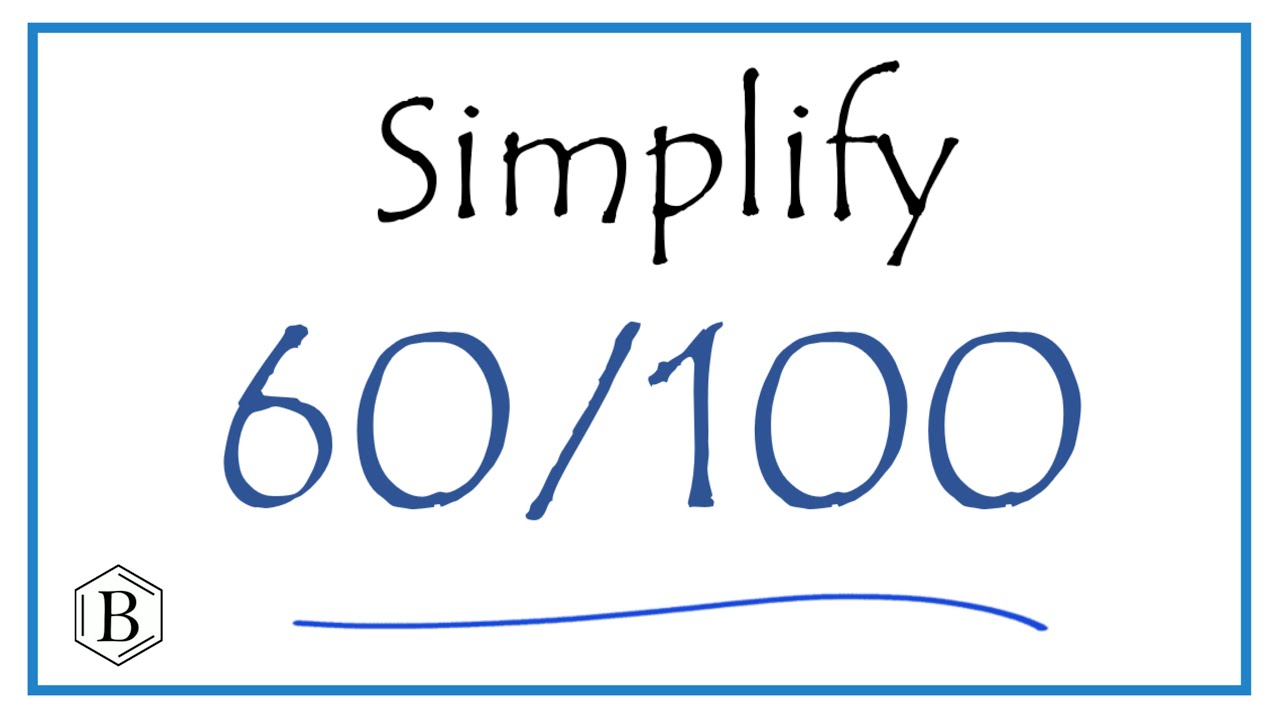 Как упростить дробь 60/100
