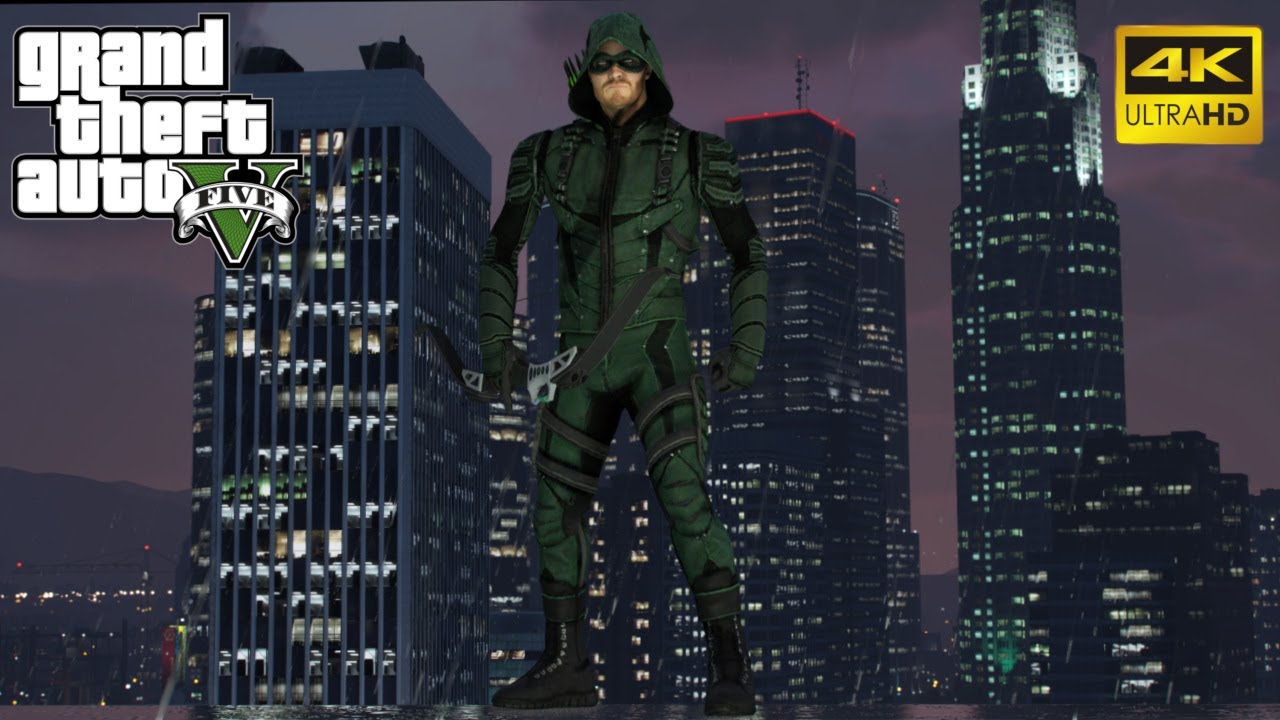 GTA 5 - Green Arrow Fights Crime in Los Santos! (4K Ultra HD Gameplay)