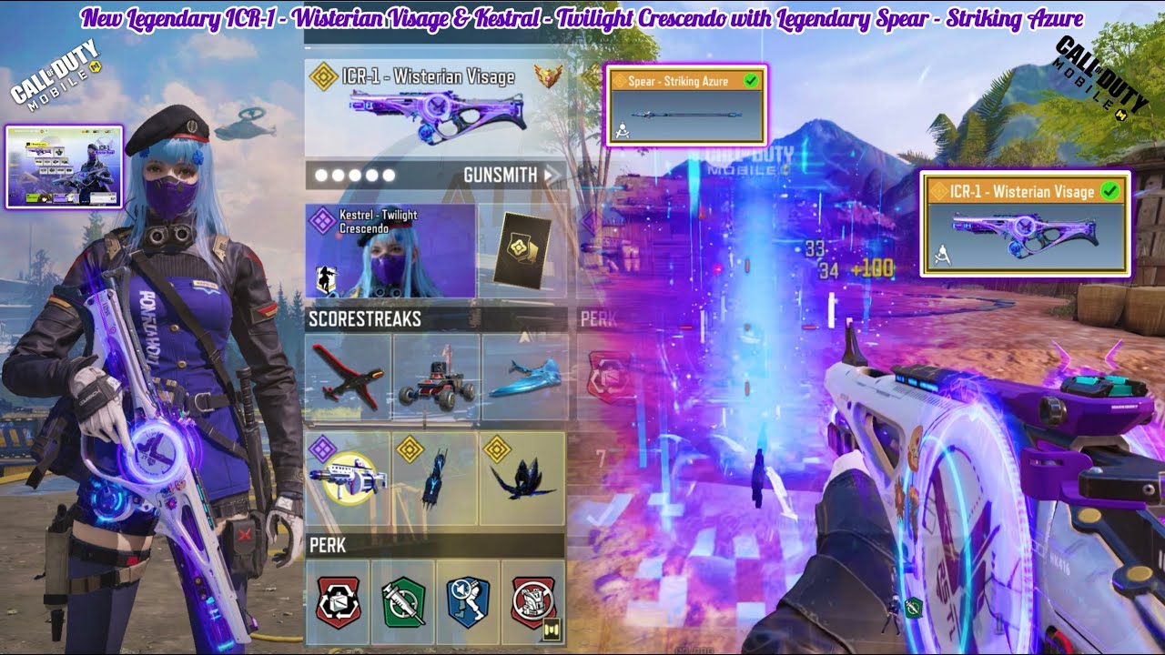 New Legendary ICR-1 - Wisterian Visage & Kestrel - Twilight Crescendo are absolutely amazing in CODM